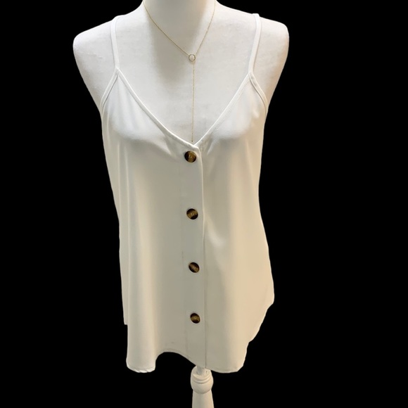 BUTTON DOWN STRAPPY CAMI TANK TOP NWOT - Picture 5 of 13